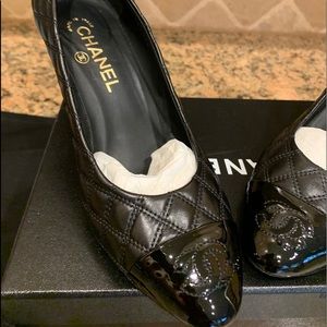 Chanel Black Caviar Leather Pumps